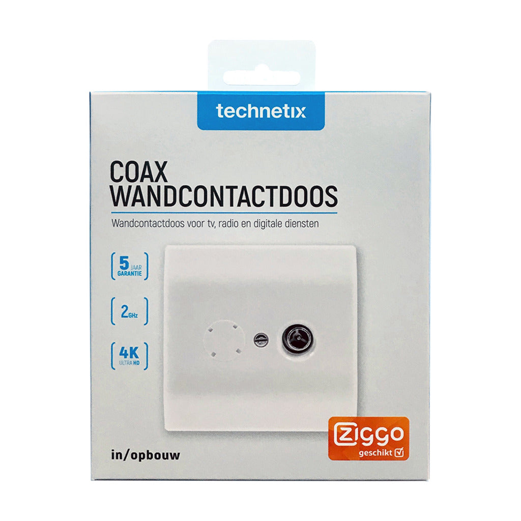 Technetix Coax Wall Socket for TV and Internet