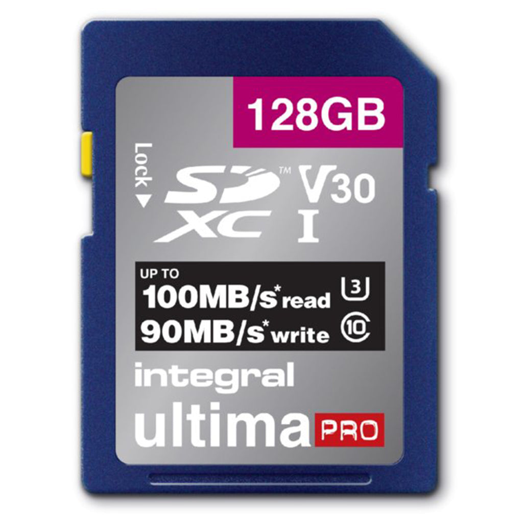 Integral SDXC V30 128GB 100/90MB/s Pro