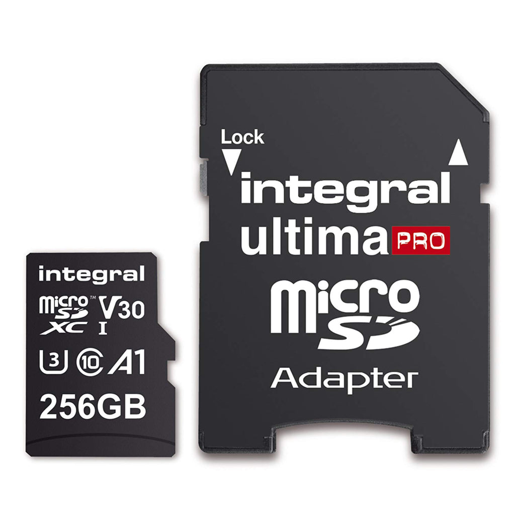 Integral Micro-SDXC V30 256GB 100/90MB/s - Includes SD Adapter