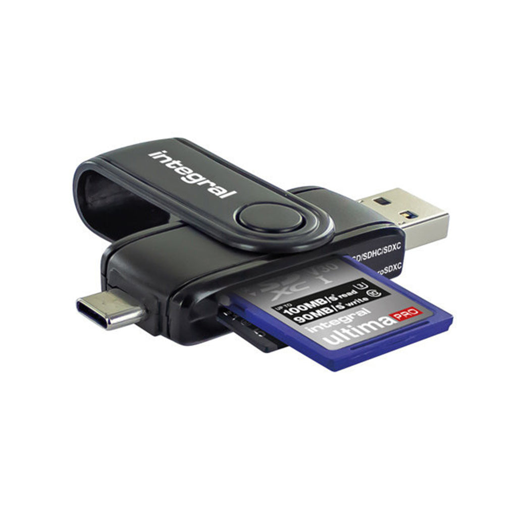 Integral SD/microSD USB-A/USB-C Reader