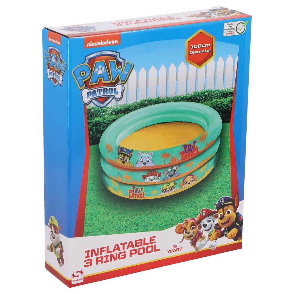 Paw Patrol 3 Rings Swimming Pool Green/Yellow