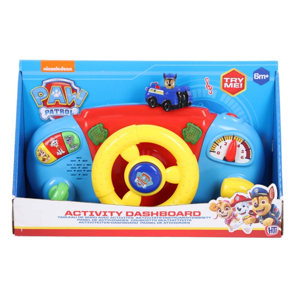 Paw Patrol Steering Wheel + Light and Sound - Driving Simulator - Chase - +18 Months (Deqube 931PAT15001)
