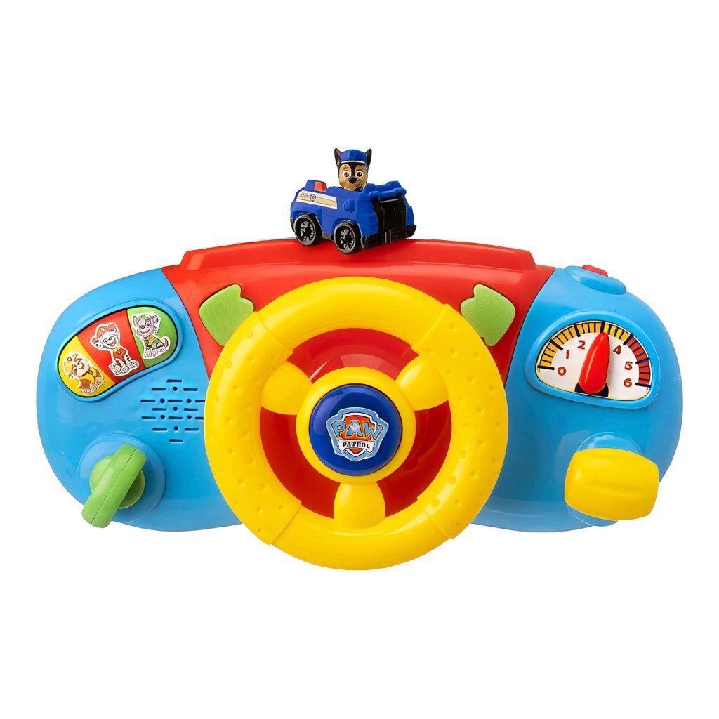 Paw Patrol Steering Wheel + Light and Sound - Driving Simulator - Chase - +18 Months (Deqube 931PAT15001)