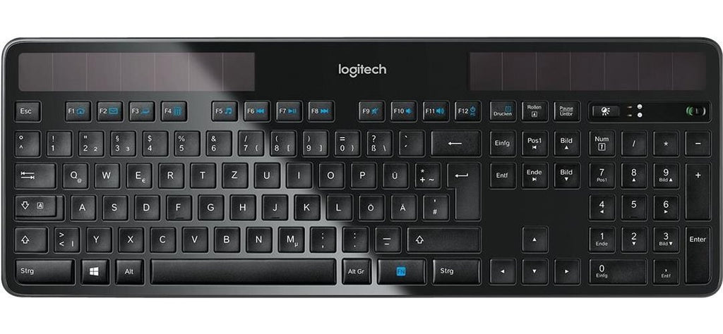 Logitech Wireless Solar Keyboard K750 - Tastatur - drahtlos - 2,4 GHz - kabelloser Empfänger (USB) - Deutsch (920-002916) afbeelding 1