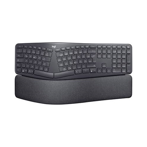Logitech ERGO K860 - Tastatur - kabellos - 2,4 GHz, Bluetooth 5,0 - Deutsch (920-009167) afbeelding 1