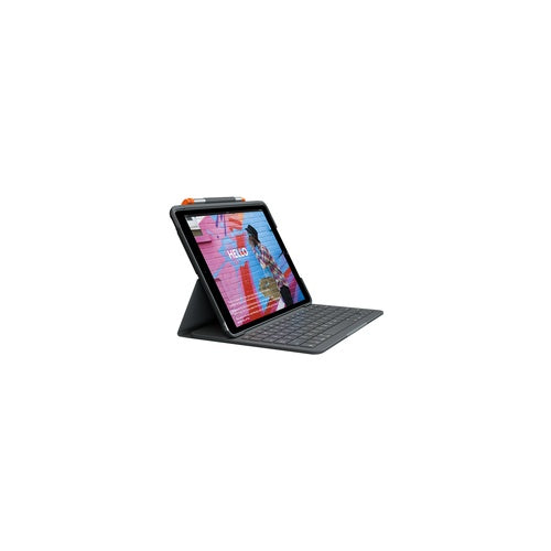 Logitech Slim Folio QWERTY Dänisch - Finnisch - Norwegisch - Schwedisch Graphit Bluetooth (920-009479) afbeelding 1