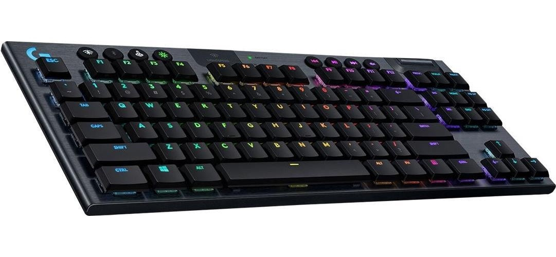 Logitech Gaming G915 TKL - Tastatur - backlit - USB, Bluetooth, LIGHTSPEED - QWERTZ - Deutsch - Tastenschalter: GL Tactile - Kohle afbeelding 1