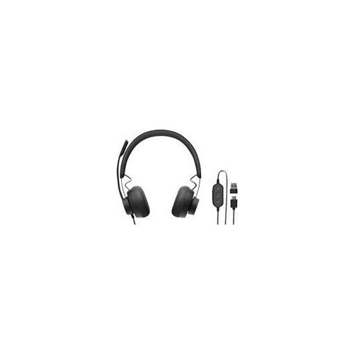 Logitech Zone Wired MSFT Teams - Headset - On-Ear - kabelgebunden - aktive Rauschunterdrückung - USB-C - Graphite afbeelding 1