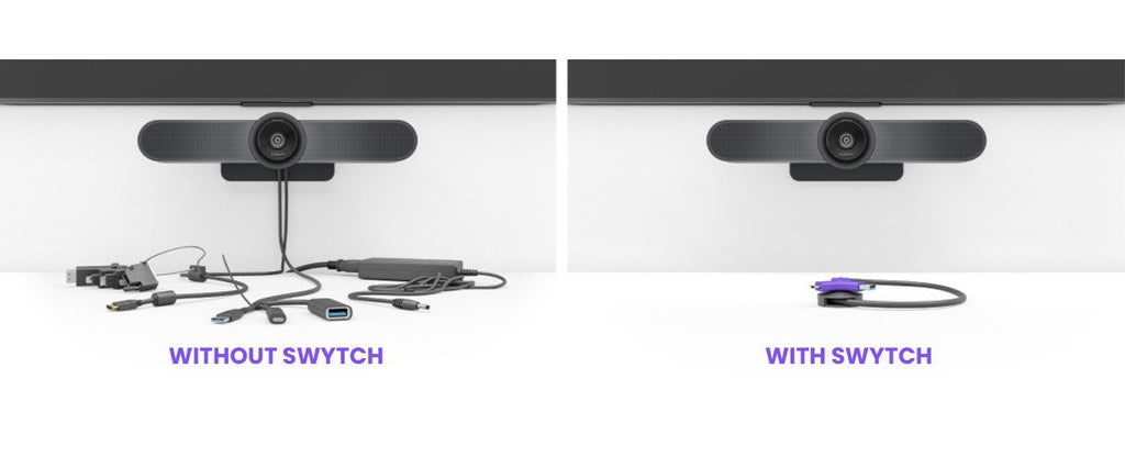 Logitech Swytch - Hub - 2 x HDMI + 1 x SuperSpeed USB + 2 x USB-C - Desktop afbeelding 4