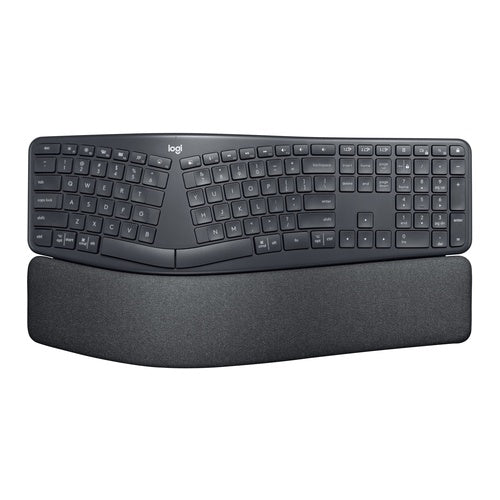 Logitech ERGO K860 Split Keyboard for Business - Tastatur - kabellos - Bluetooth LE - Deutsch - Graphite afbeelding 1