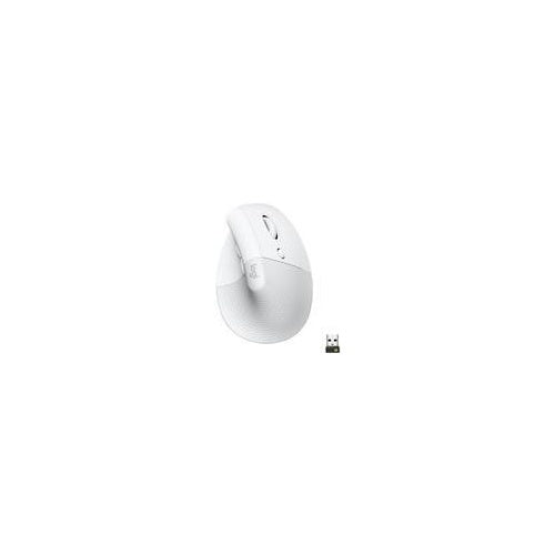Logitech Lift for Business - Vertikale Maus - ergonomisch - 6 Tasten - kabellos - Bluetooth, 2,4 GHz - Logitech Logi Bolt USB-Receiver - Off-White (910-006496) afbeelding 1