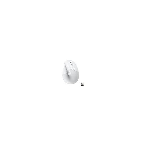 Logitech Lift for Business - Vertikale Maus - ergonomisch - 6 Tasten - kabellos - Bluetooth, 2,4 GHz - Logitech Logi Bolt USB-Receiver - Off-White (910-006496) afbeelding 2