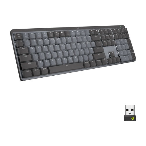 Logitech Master Series MX Mechanical - Tastatur - hinterleuchtet - kabellos - Bluetooth LE - QWERTY - US International - Tastenschalter: Tactile Quiet - Graphite (920-010757) afbeelding 1