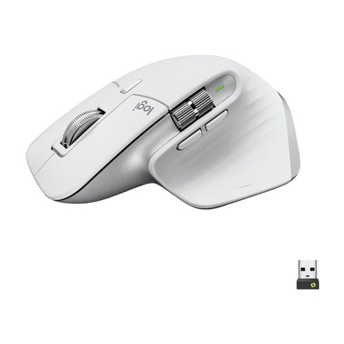 Logitech Master Series MX Master 3S - Maus - ergonomisch - optisch - 7 Tasten - kabellos - Bluetooth, 2,4 GHz - Logitech Logi Bolt USB-Receiver - Pale Gray (910-006560) afbeelding 1