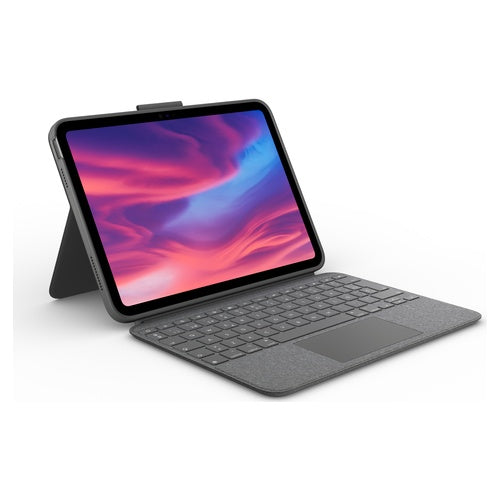 Logitech Combo Touch - Tastatur und Foliohülle - mit Trackpad - hintergrundbeleuchtet - Apple Smart connector - QWERTY - Spanisch - Oxford Gray - für Apple 10.2"  iPad Wi-Fi, 10.5"  iPad Pro Wi-Fi, 10.9"  iPad Wi-Fi, iPad Air Wi-Fi afbeelding 1