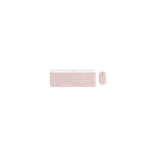 Logitech Slim Wireless Combo MK470 - Tastatur-und-Maus-Set - kabellos - 2,4 GHz - QWERTY - rosé (920-011314) afbeelding 1