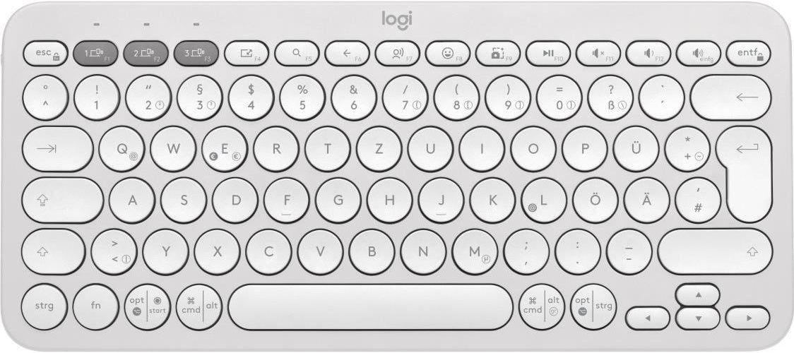 LOGITECH PEBBLE KEYS 2 K380S TONAL WHITE DEU BTN/ACENTRAL-419UNIVERSAL (920-011796) afbeelding 1