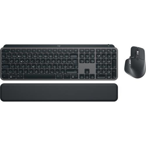Logitech MX Keys S Combo Tastatur Maus enthalten RF Wireless + Bluetooth QWERTZ Schweiz Graphit (920-011608) afbeelding 1