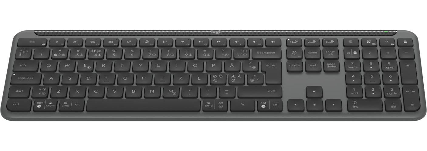 Logitech Signature Slim K950 - Tastatur - kabellos - Bluetooth 5.1 LE - Pan-Nordic - Graphite afbeelding 1