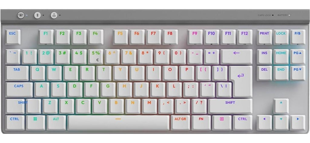 Logitech G G515 - Tastatur - LIGHTSPEED - TKL - Hintergrundbeleuchtung - kabellos - 2,4 GHz, Bluetooth, USB - QWERTY - US International - Tastenschalter: GL Tactile - white (920-012539) afbeelding 1