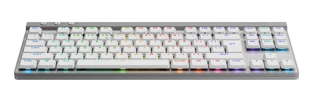 Logitech G G515 - Tastatur - LIGHTSPEED - TKL - Hintergrundbeleuchtung - kabellos - 2,4 GHz, Bluetooth, USB - QWERTY - US International - Tastenschalter: GL Tactile - white (920-012539) afbeelding 4