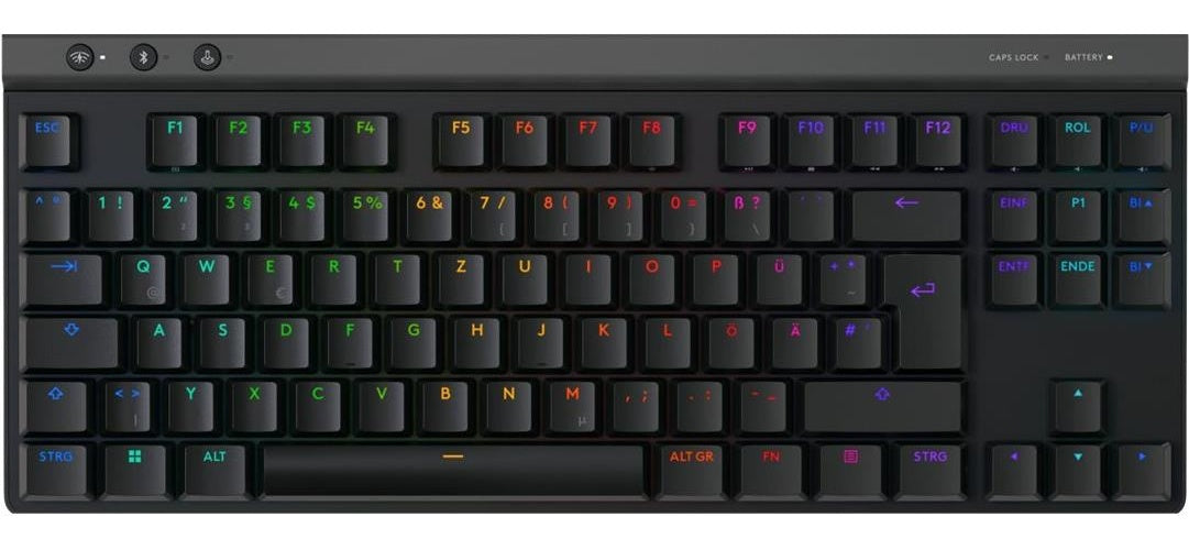 Logitech G G515 - Tastatur - LIGHTSPEED - TKL - Hintergrundbeleuchtung - kabellos - 2,4 GHz, Bluetooth, USB - QWERTZ - Deutsch - Tastenschalter: GL Linear - Schwarz (920-012544) afbeelding 1