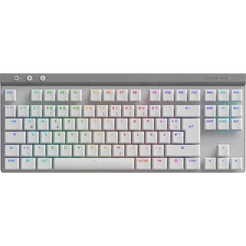 Logitech G G515 - Tastatur - LIGHTSPEED - TKL - Hintergrundbeleuchtung - kabellos - 2,4 GHz, Bluetooth, USB - QWERTZ - Deutsch - Tastenschalter: GL Tactile - weiß (920-012543) afbeelding 1