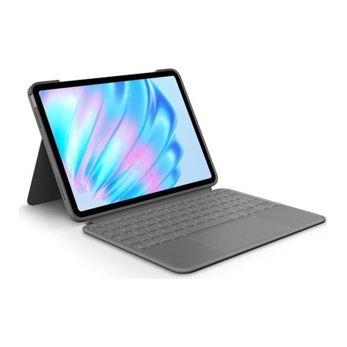 Logitech Combo Touch - Tastatur und Foliohülle - mit Trackpad - hintergrundbeleuchtet - Apple Smart connector - QWERTY - Italienisch - Oxford Gray - für Apple 11-inch iPad Air (M2, M3) (920-012633) afbeelding 1