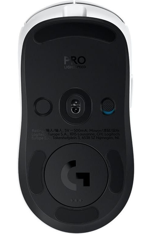 Logitech G PRO 2 - Maus - Gaming - rechts- und linkshändig - optisch - 8 Tasten - kabellos, kabelgebunden - 2,4 GHz, USB - USB Logitech LIGHTSPEED Empfänger - weiß (910-007302) afbeelding 1