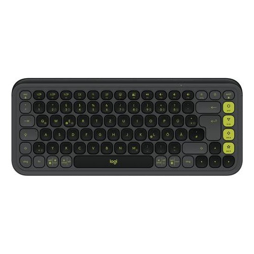 Logitech POP Icon Keys - Tastatur - kabellos - Bluetooth LE - QWERTZ - Deutsch - Graphite, grün (920-013059) afbeelding 1