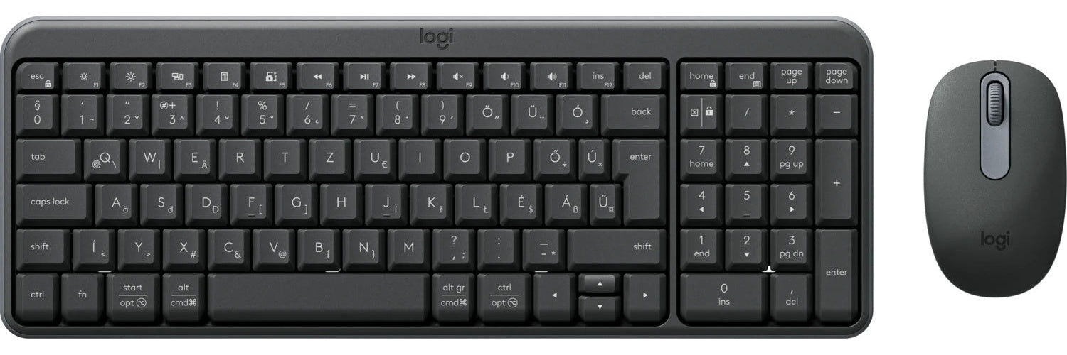 Logitech MK250 Kabelloses Tastatur- und Maus-Set QWERTZ Ungarisch Graphit 10m Reichweite - 5099206130661 - image 1