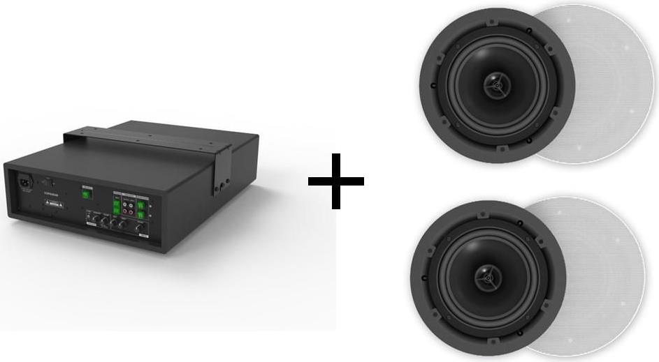 VivoLink - Audiopack Subwoofer 8" 50W + 2 x Ceiling Speakers - Speakers (AUDIOPACK2)