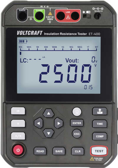 Voltcraft ET-400 Insulation Tester 250V-2500V VC-17072210