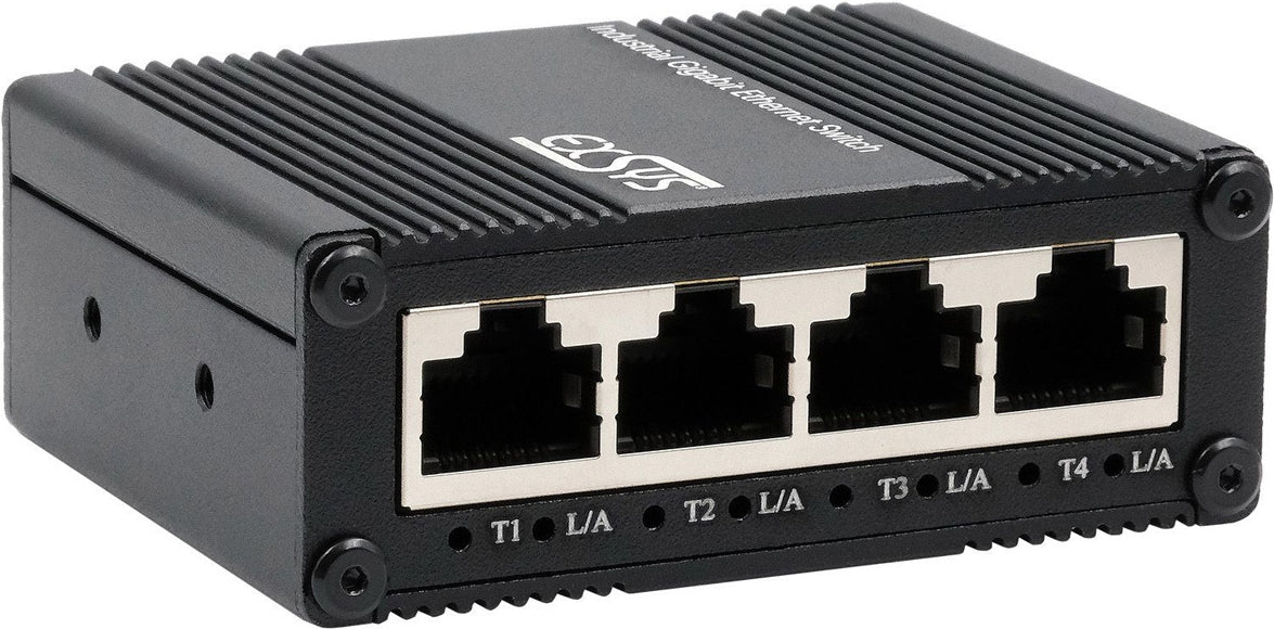 EXSYS EX-62021 5-Port Industrial Gigabit Micro Switch, Unmanaged, USB-C Powered