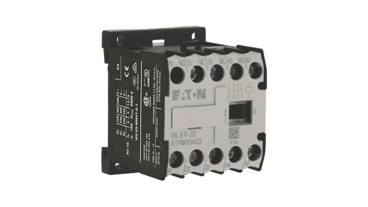 Eaton DILER Miniature Contactor 2NO 2NC 24V DC (010042) DILER-22-G 24VDC open/2