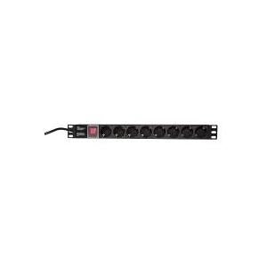 Logilink - Power Distribution Unit - AC 250 V - 3500 Watts - 8 Outputs - 1U - 19" PDU8C01