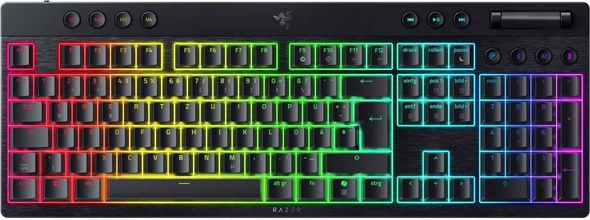 Razer BlackWidow V4 - Low-profile HyperSpeed Orange Switch - German Layout RZ03-05271100-R3G1