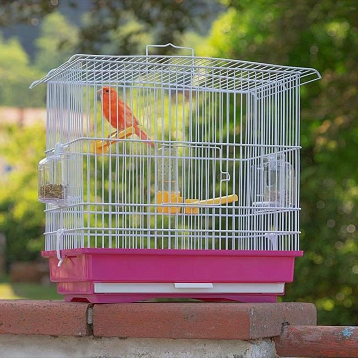 GIUSY Red and White Bird Cage