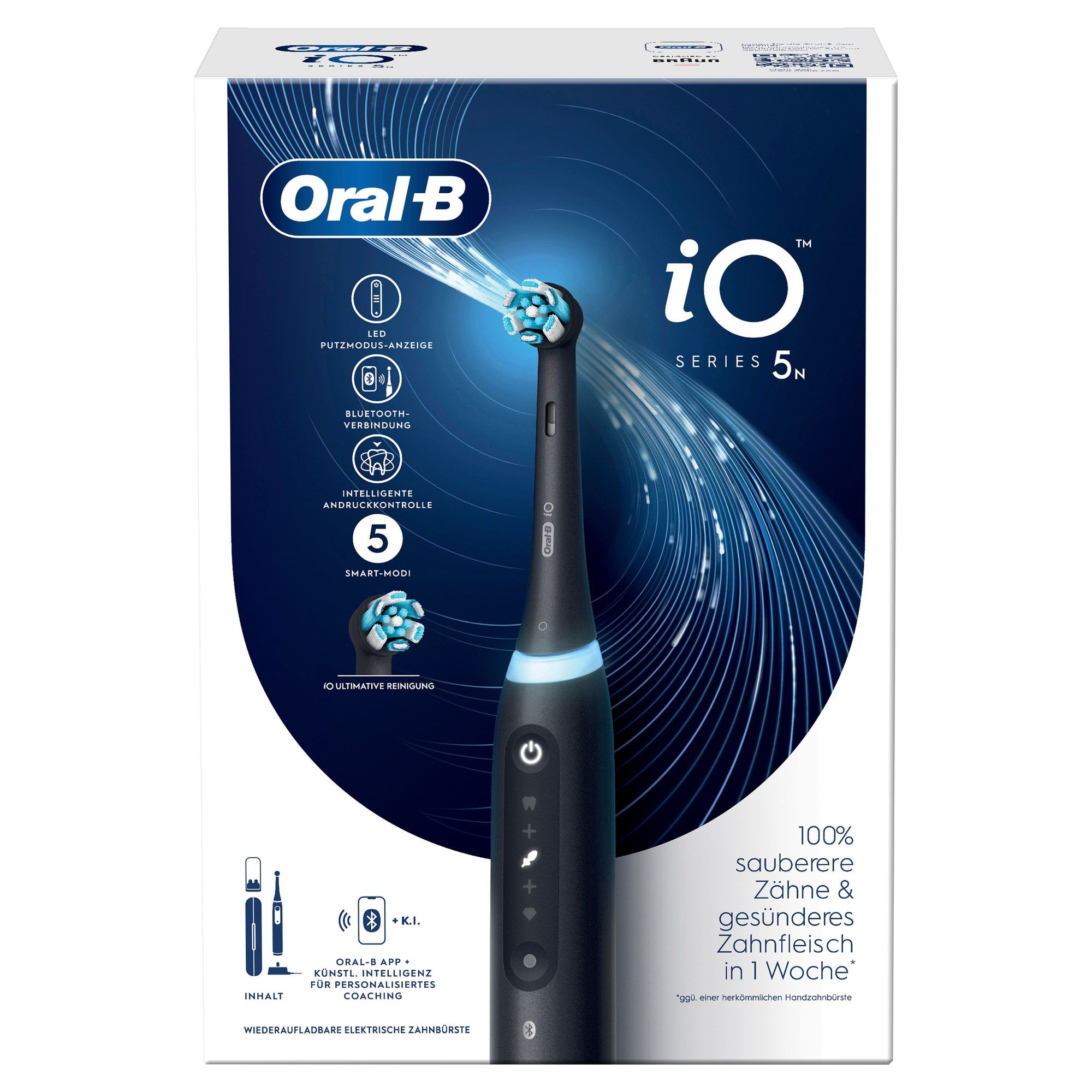 Oral-B iO Series 5 Electric Toothbrush, Black, 5 Modes