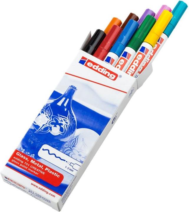 Edding 751 Paint Marker Assorted Set - 10 Pieces - Model 4-751-9-999