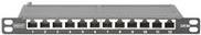 DIGITUS DN-91612S-SL-EA Patch Panel 12 Ports RJ-45 Black 0.5U (DN-91612S-SL-EA)