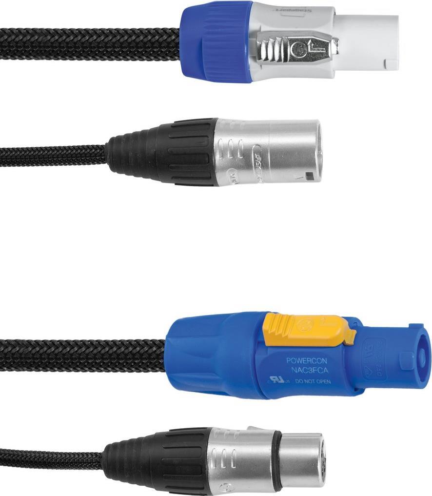 Eurolite DMX Cable 619791 1.5 m XLR 3-Pin Power-Hybrid