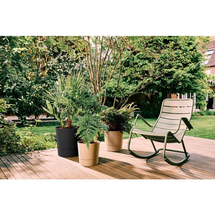 ELHO Round Flower Pot - Foss Round 35 - 21 L - L 35 x W 34.5 x H 34 cm - Black -
