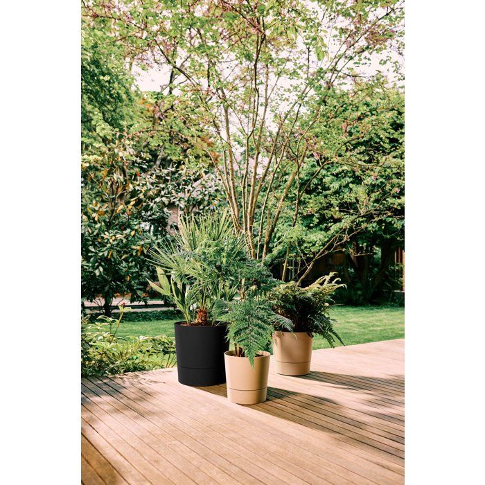 ELHO Round Flower Pot - Foss 43 - 39 L - Ø 43 x H 43 cm - Beige - Outdoor