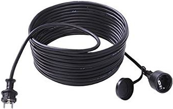 Bachmann Power Extension Cable 2-Pole S to Type F R AC 250V 16A 10 m Outdoor Black 343.191