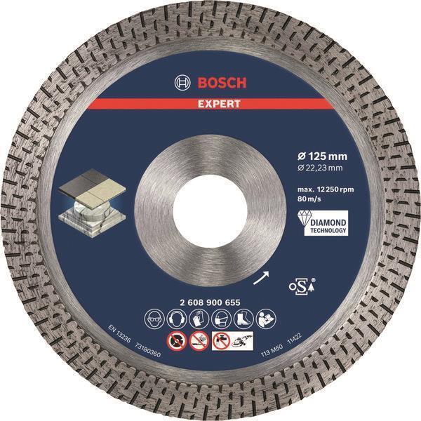 Bosch Expert HardCeramic Diamond Cutting Disc - 125 mm for Hard Tiles and Stone