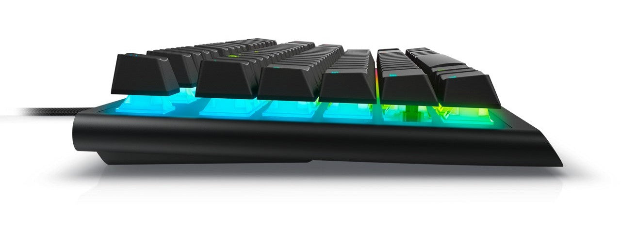 Dell Alienware AW420K - Tastatur - Ohne Zehnertastatur - hintergrundbeleuchtet - USB - Tastenschalter: CHERRY MX Red - Dark Side of the Moon - retail - Box (AW420K-B-WW) afbeelding 5