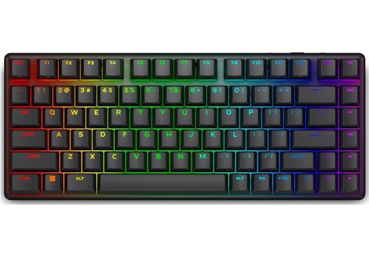 Dell Alienware Pro Wireless Gaming Keyboard - Tastatur - 75% - compact TKL - AlienFX Per-Key RGB / 16,8 Millionen Farben - kabellos - 2.4 GHz, Bluetooth 5.1, USB - QWERTY - USA - Tastenschalter: Alienware lineare mechanische Switches (Hotsw afbeelding 1