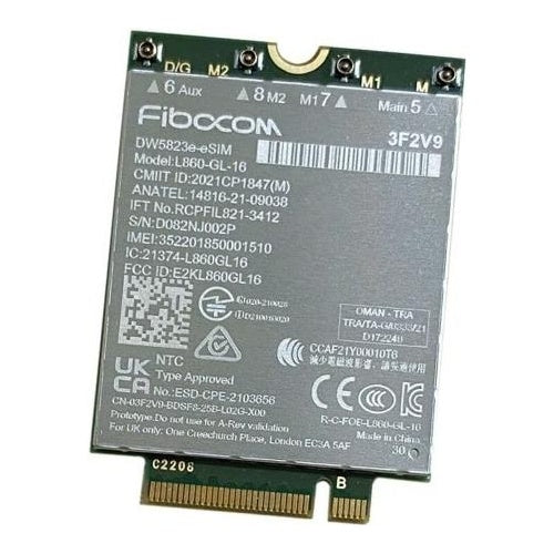 Dell Wireless 5823e - Drahtloses Mobilfunkmodem - 4G LTE - PCIe 2.0 (0YW17) afbeelding 1
