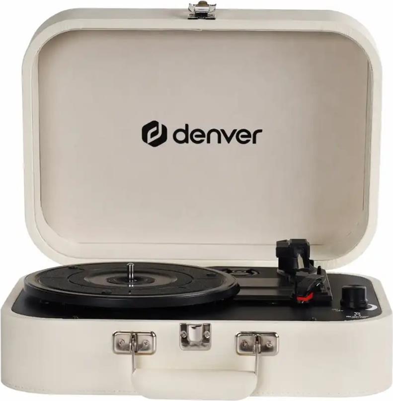 DENVER VPL-130 Portable Turntable White 111201100310